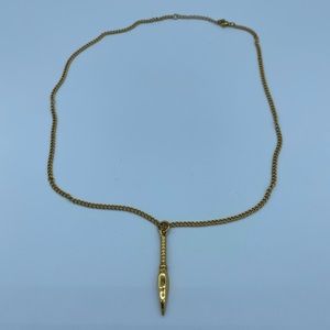 Gold Chain With Dagger Pendant